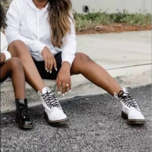 Dr. Martens 1460 Smooth White Boots - Picture 13 of 16